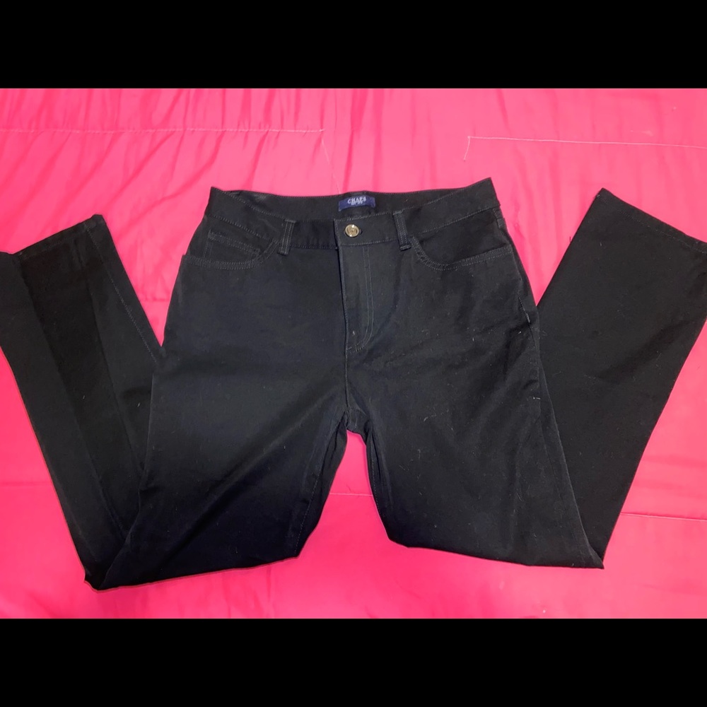 NWOT Chaps black skinny jeans